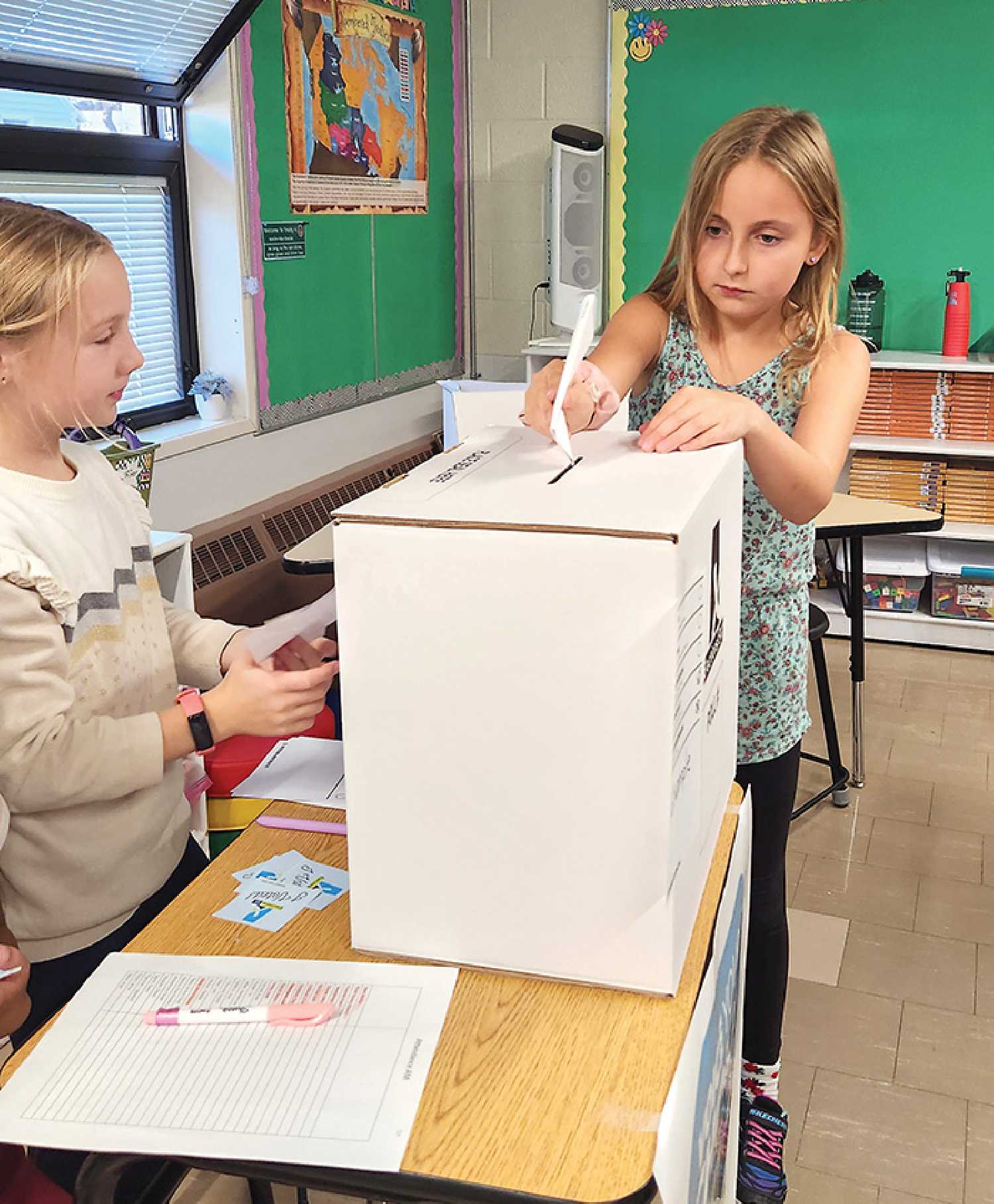 Keira Hadiuk casting her ballot.